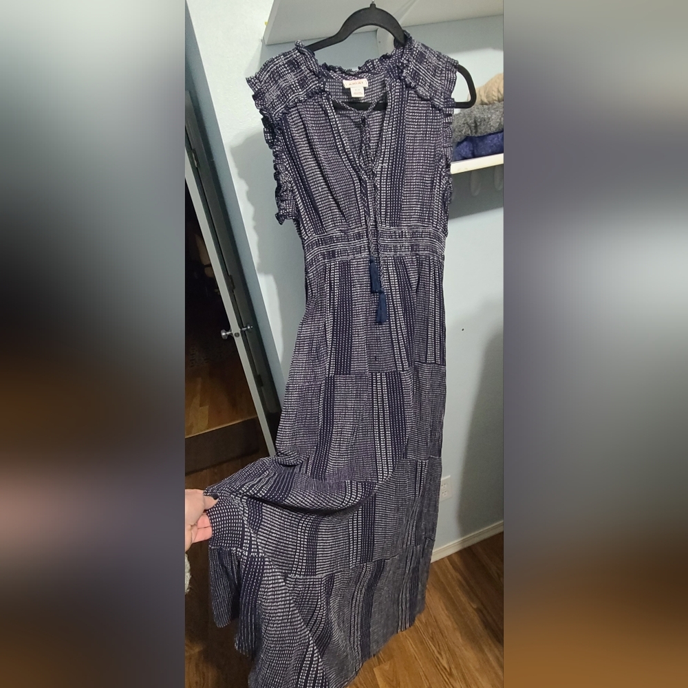 Ariat Navy Plaid Maxi Dress